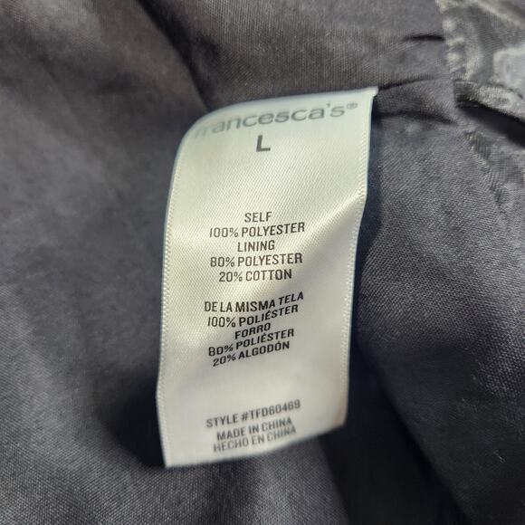 Francesca's Riannon Black Ruffle Corset Blouse Size Large NWT - Picture 8 of 8